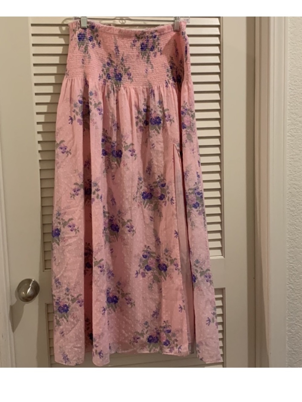 Loveshackfancy Pink Floral Cottagecore Falune Cotton Maxi Drop Waist Skirt XXL - Picture 4 of 15